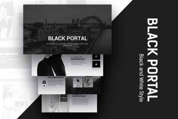 Black Portal Google Slide Template: A Modern Design Powerhouse