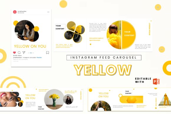 Instagram Carousel - Yellow: A Vibrant Template for Dynamic Content