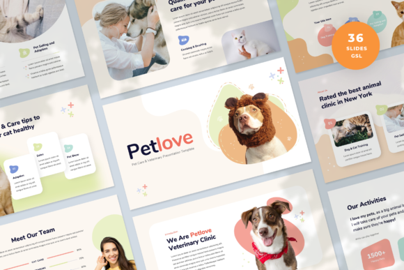 Pet Care & Veterinary Google Slides: A Modern Template for the Pet Industry