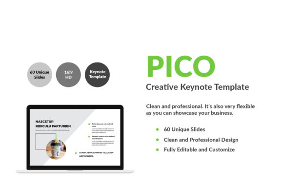 Pico - Creative Keynote Template: A Designer's Clean Slate
