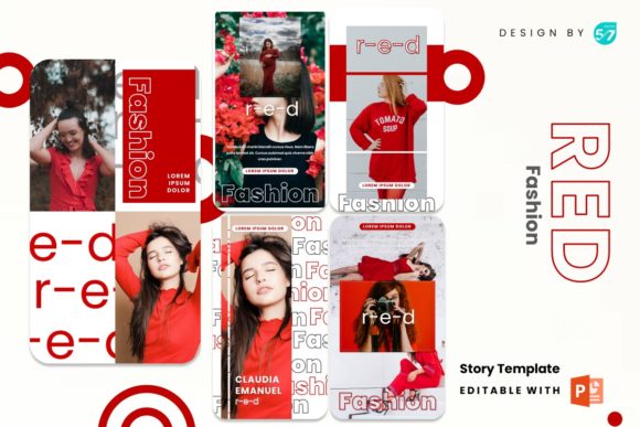 Red Fashion: A Bold Instagram Stories Template for Modern Brands